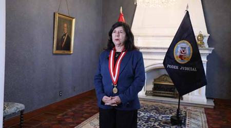 Presidenta del Poder Judicial rechaza sometimiento político y defiende independencia judicial
