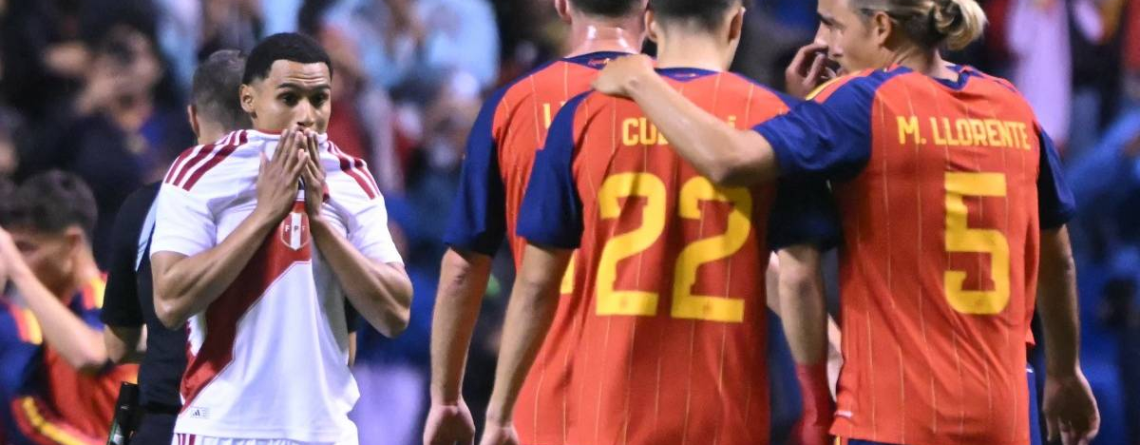 Perú cayó 3-1 ante España en un intenso encuentro internacional