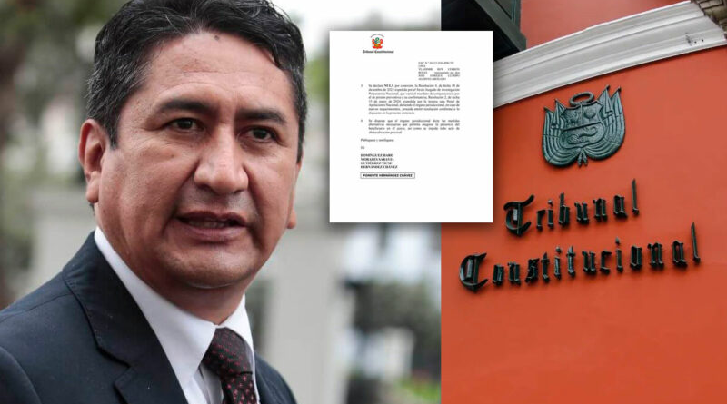 Tribunal Constitucional anula prisión preventiva de Vladimir Cerrón y deja sin efecto su orden de captura