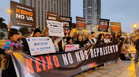 “Keiko no nos representa”: protestas en la Plaza San Martín marcan el inicio del mandato de Fujimori