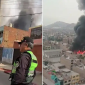 Incendio de gran magnitud consume almacén en Ate y moviliza a más de una decena de unidades de bomberos 