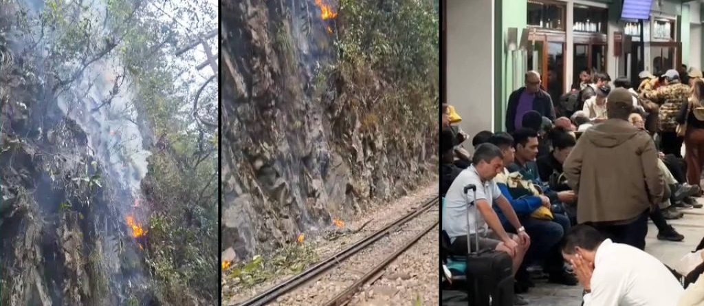Incendio forestal interrumpe el acceso ferroviario a Machu Picchu y afecta el traslado de turistas