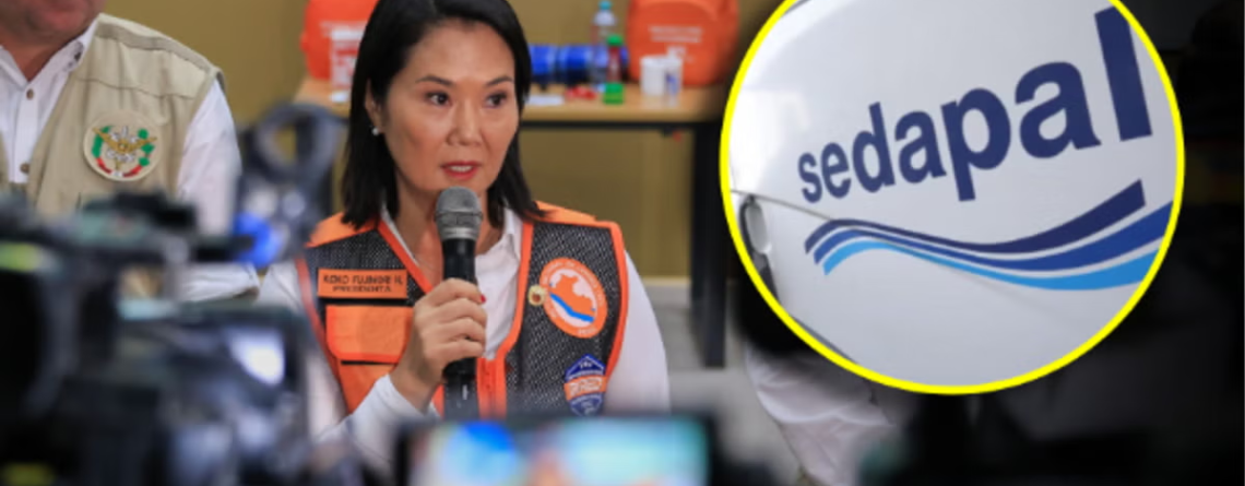 Keiko Fujimori anuncia reestructuración de Sedapal tras colapso de desagües en Villa El Salvador