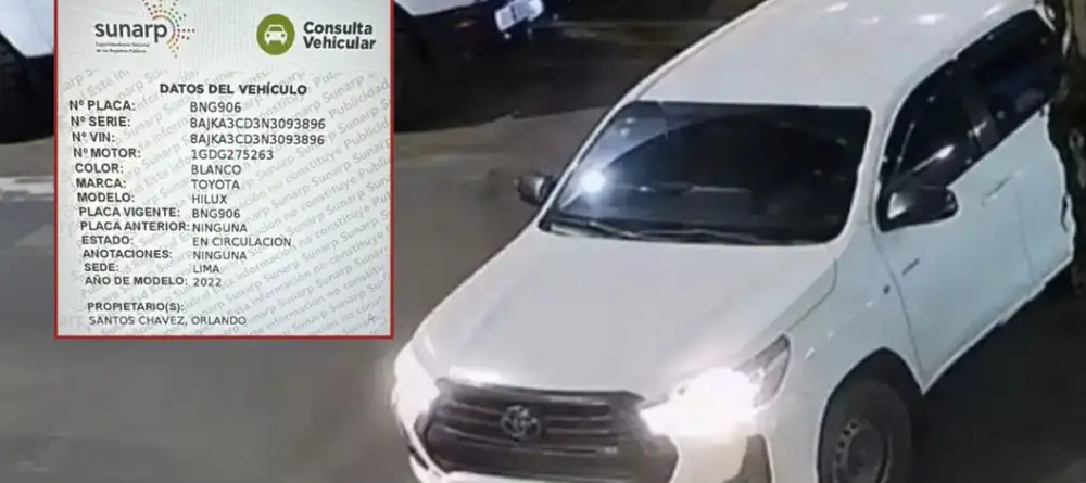 Camioneta vinculada a la masacre de Trujillo figura a nombre de un policía