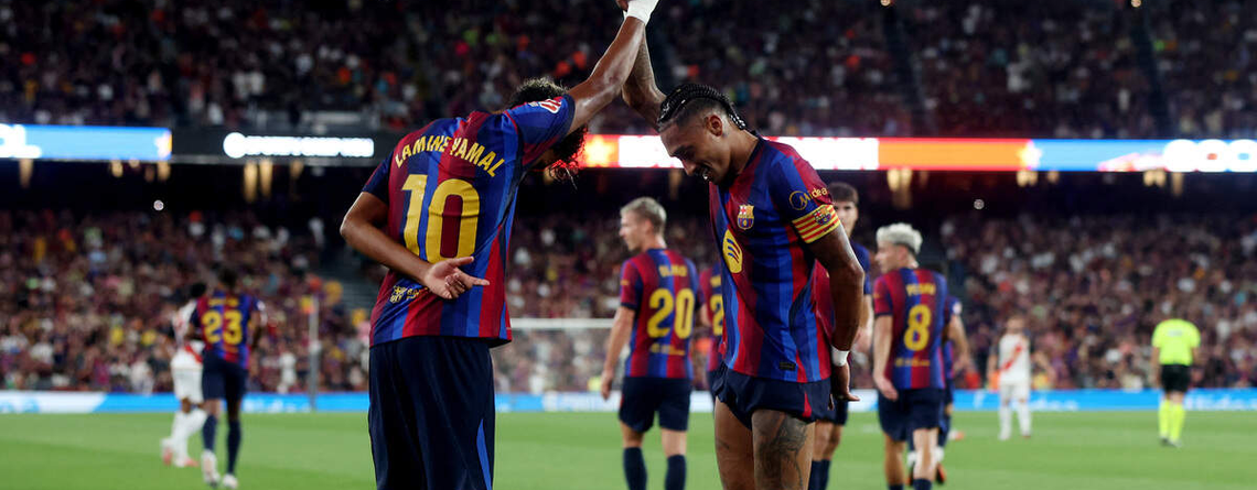 Barcelona golea al Rayo y mantiene su arranque perfecto en LaLiga