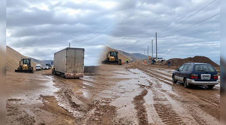 ¡Alerta en la Costanera Sur! Huaico bloquea carretera entre Tacna y Moquegua tras intensas lluvias