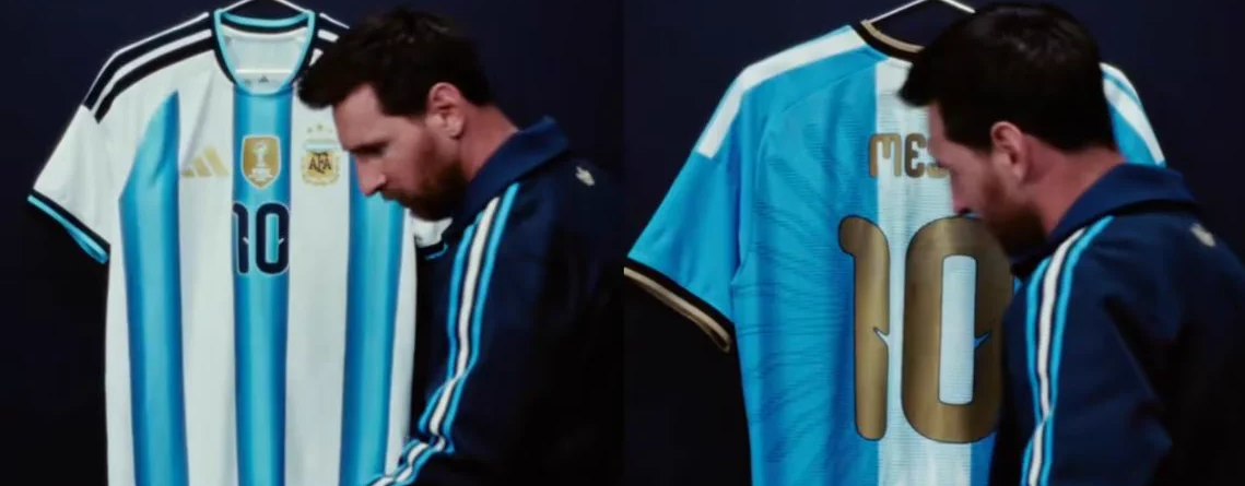Lionel Messi presentó la camiseta que usará en su despedida de Argentina