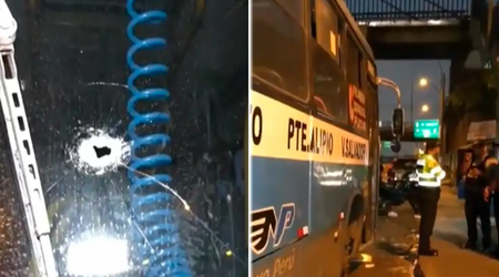 ¡Ataque a balazos contra bus de Nuevo Perú! Chofer se salva de morir en plena Vía de Evitamiento