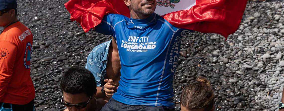 Piccolo Clemente es bicampeón mundial ISA de longboard en El Salvador