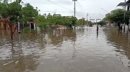 Lluvias torrenciales en Piura inundan viviendas y ponen en riesgo cultivos de arroz