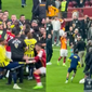 ¡CLÁSICO DE PATADAS… Y NO PRECISAMENTE AL BALÓN! Galatasaray y Fenerbahçe cambiaron el fútbol por los golpes y obligaron a la policía a intervenir