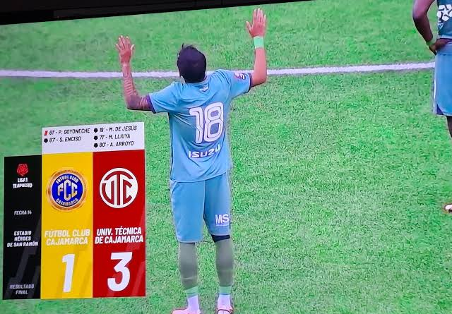 UTC vence 3-1 a FC Cajamarca y complica su lucha por la permanencia en la Liga 1