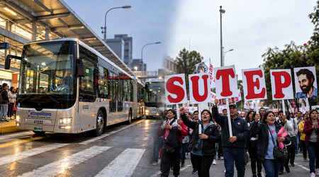 Metropolitano modifica las rutas A y C por protesta del SUTEP en el Centro de Lima